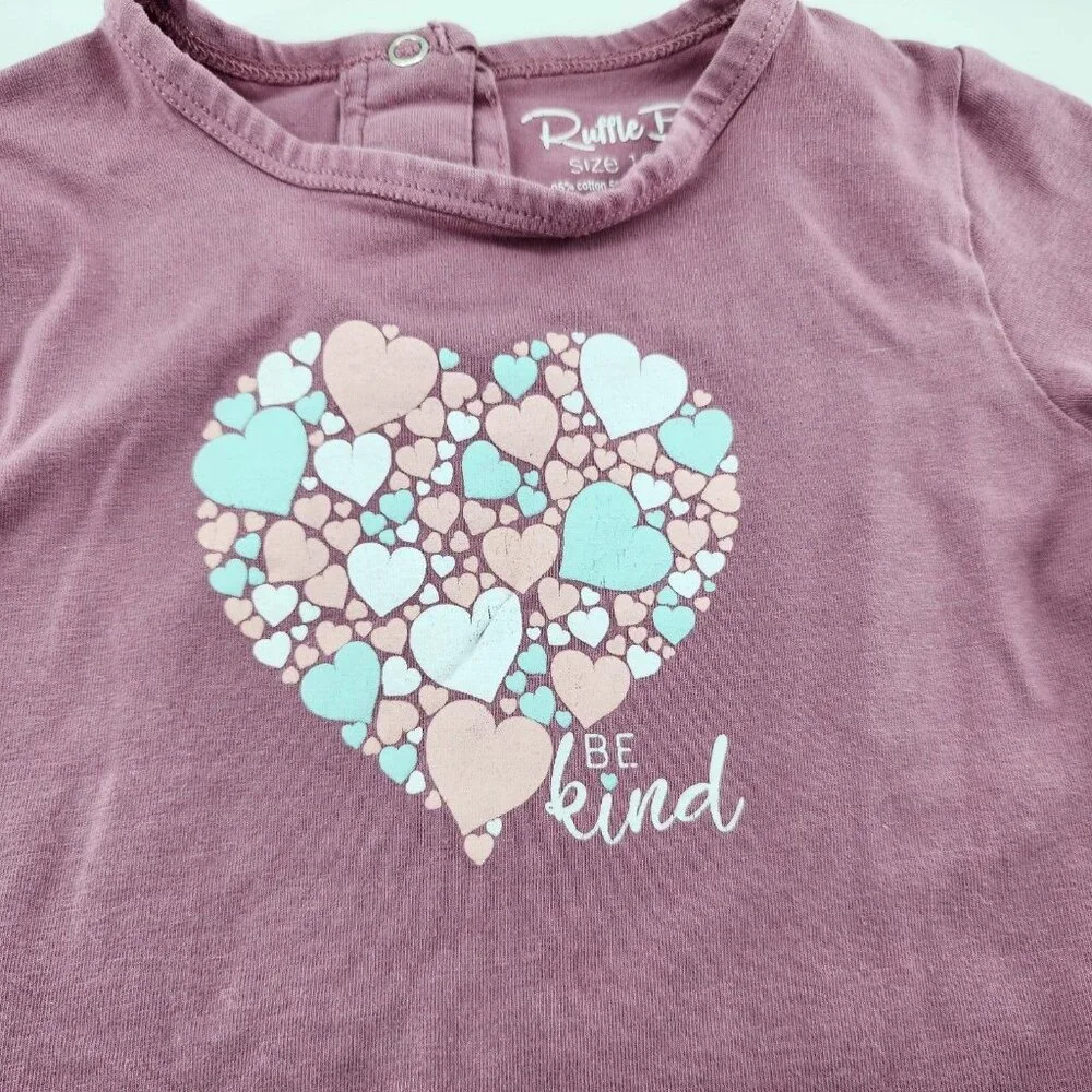 Ruffle Butts Baby Girls Long Sleeve Tee Shirt Top‎ Pink 